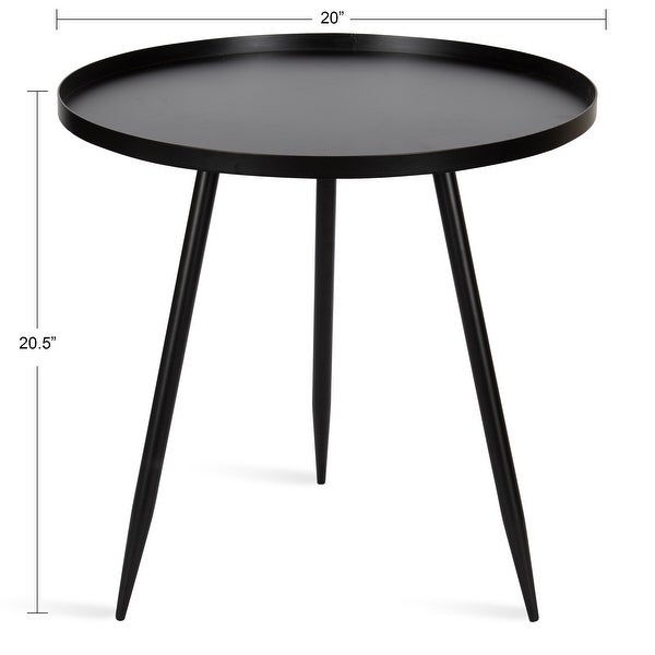 Kate and Laurel Duvall Round Metal Side Table - 20x20x20.5