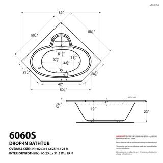 Universal Tubs Malachite 5 ft. Acrylic Corner Drop-in Whirlpool Air Bathtub in White HD6060SDL