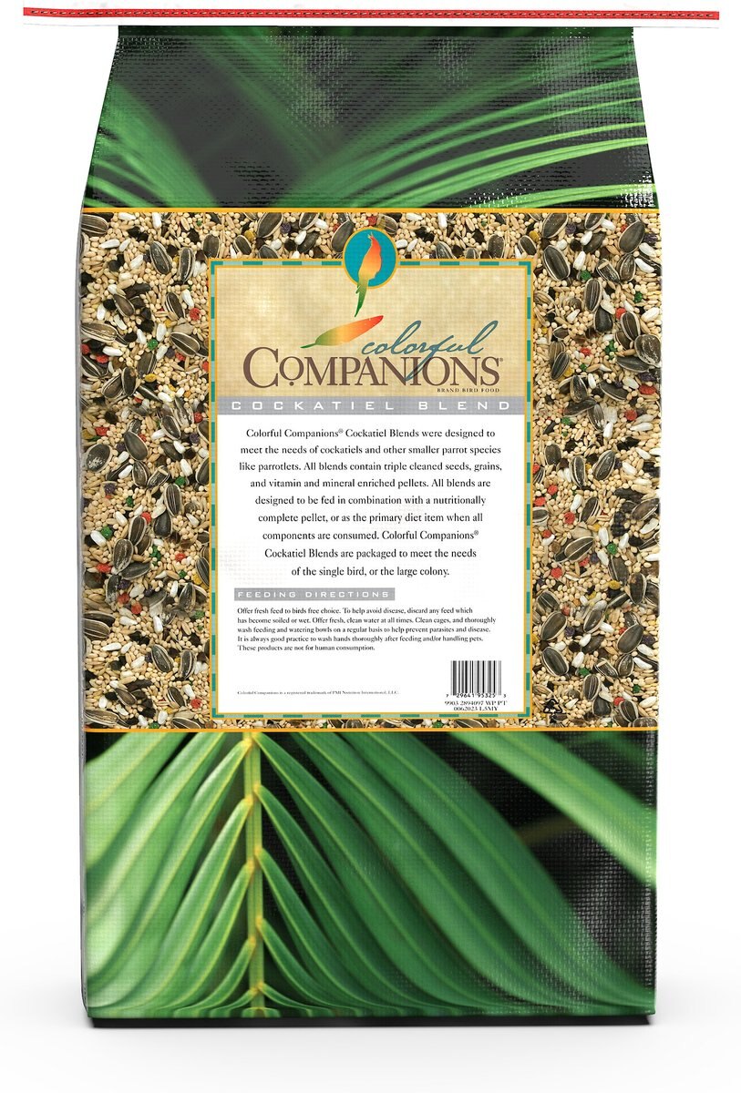 Colorful Companions Cockatiel Blend Cockatiel Food， 25-lb bag