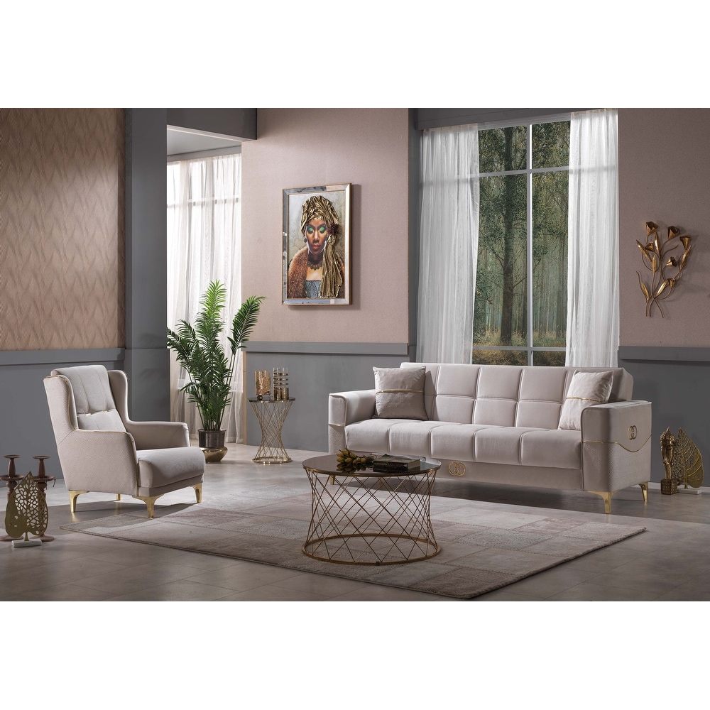 Conk 2 piece Living Room Set one Sofa And one Chair