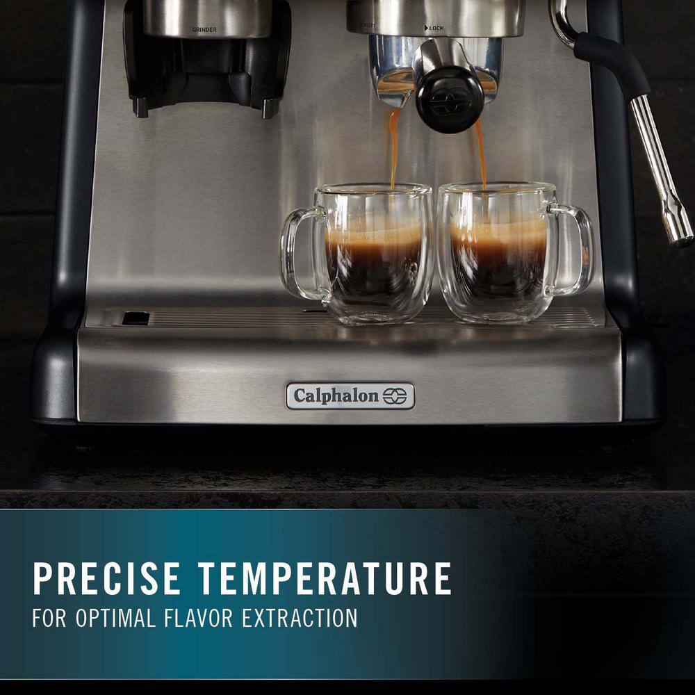 Calphalon Temp IQ Espresso Machine with Grinder and Steam Wand Stainless 2096351