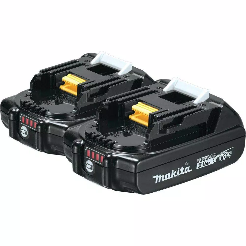 Makita 18-Volt LXT Lithium-Ion Compact Battery Pack 2.0Ah with Fuel Gauge (2-Pack) and#8211; XDC Depot