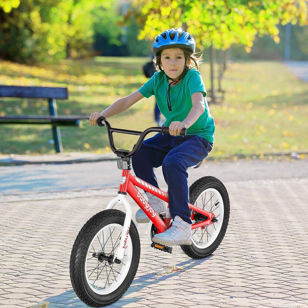 Costway 17.5 in. Kids Bike Bicycle with Training Wheels for 5-Year-8-Years Old Boys Girls Red TY328026RE