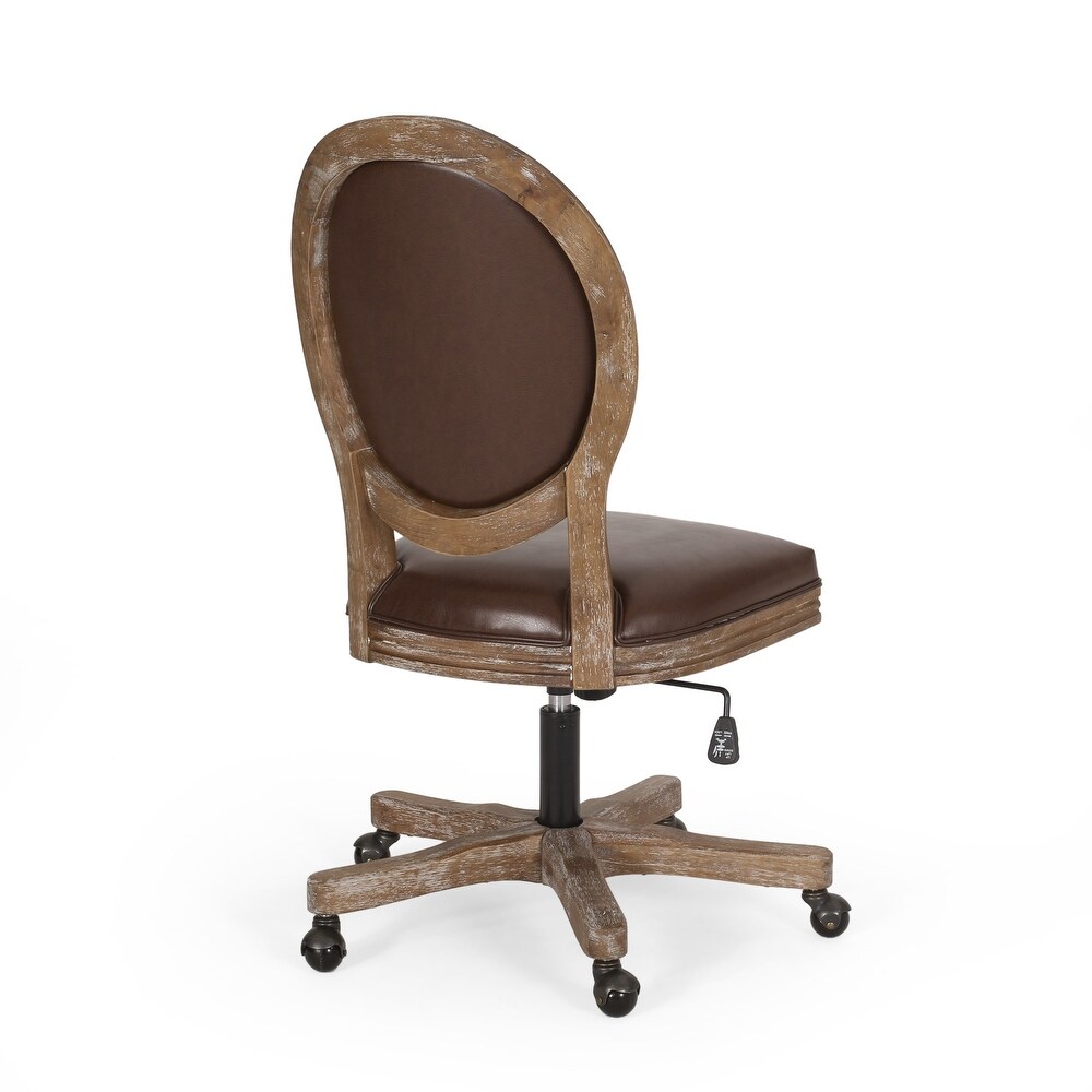 Pishkin Upholstered Swivel Office Chair by Christopher Knight Home