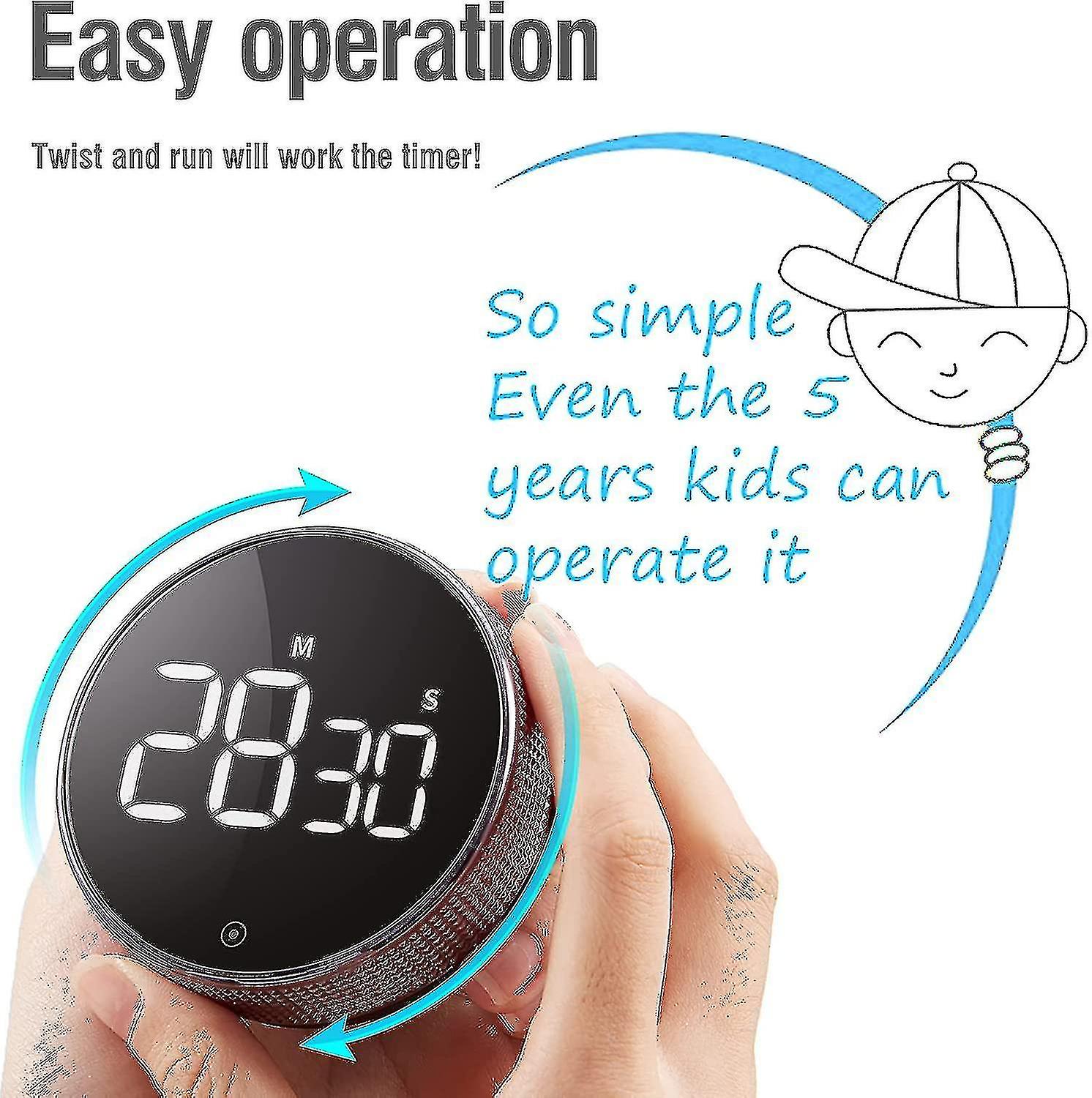 Digital Kitchen Timer Large Magnetic Led Countdown Cooking Timer With Constant Light Function For Classrooms