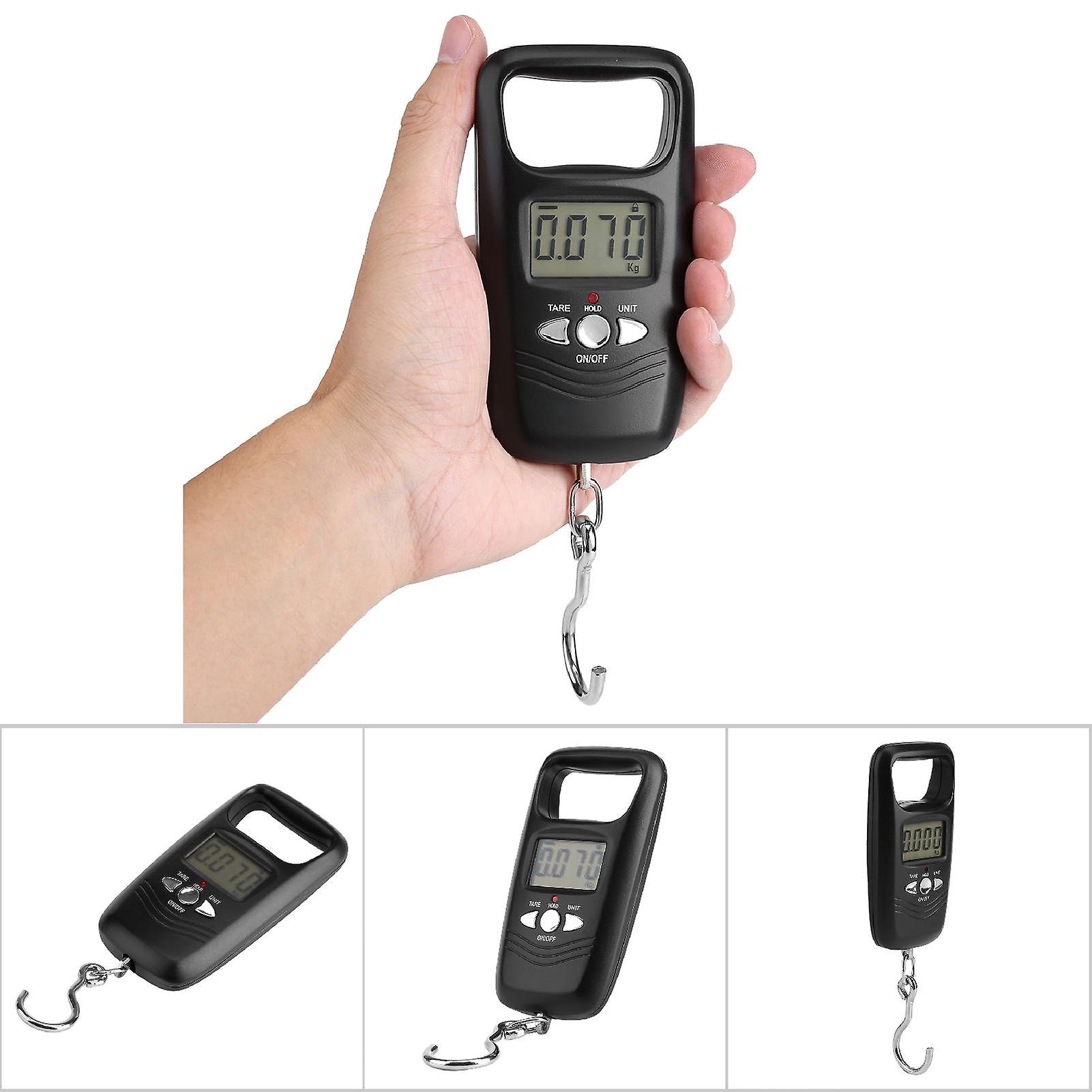 Weiheng 50kg Lcd Digital Hanging Luggage Electronic Pocket Hook Scale With Backlight (black)