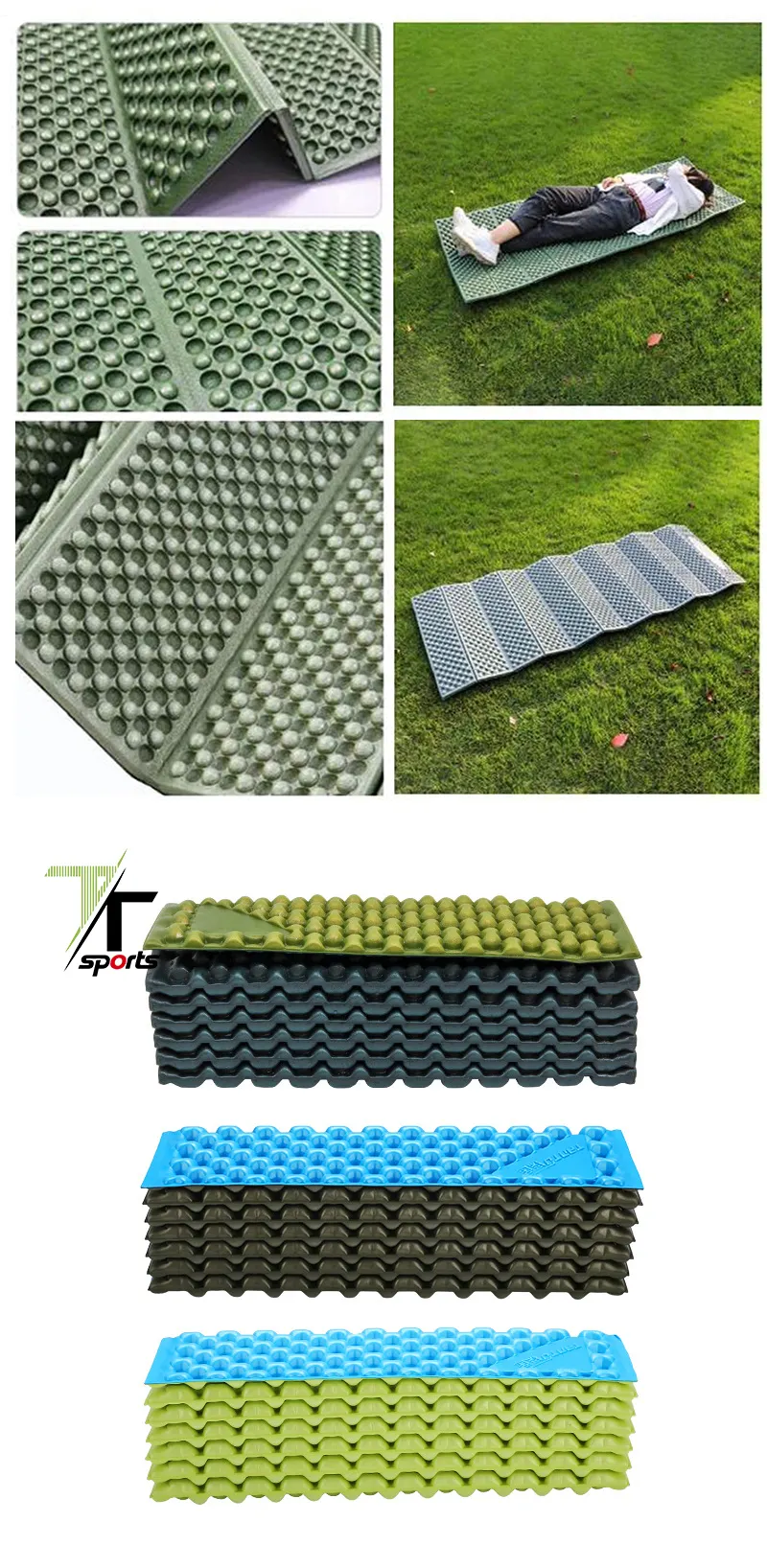 Ultralight Foam Camping Mat Folding Beach Tent Sleeping Pad Waterproof Mattress