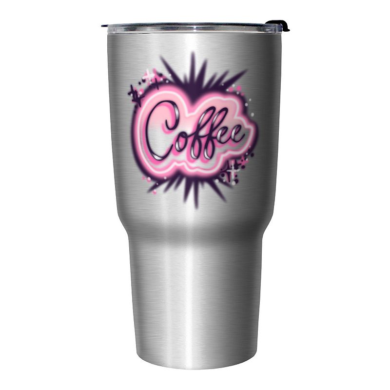 Neon Airbrush Coffe Stainless Steel Travel Mug