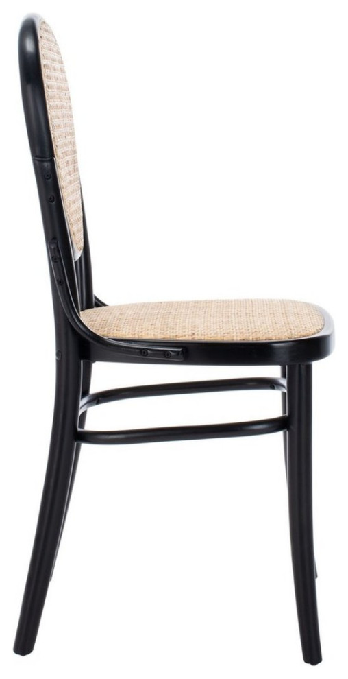 Annie Cane Dining Chair set of 2 Black/Natural   Tropical   Dining Chairs   by Peachtree Fine Furniture  Houzz