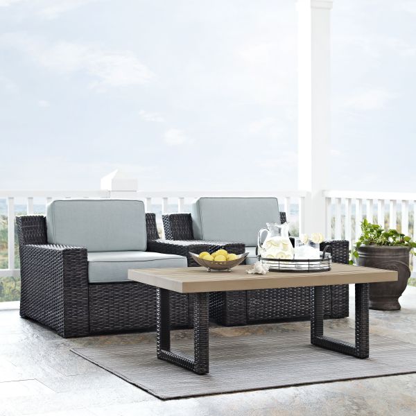 Beaufort 3Pc Outdoor Wicker Chair Set