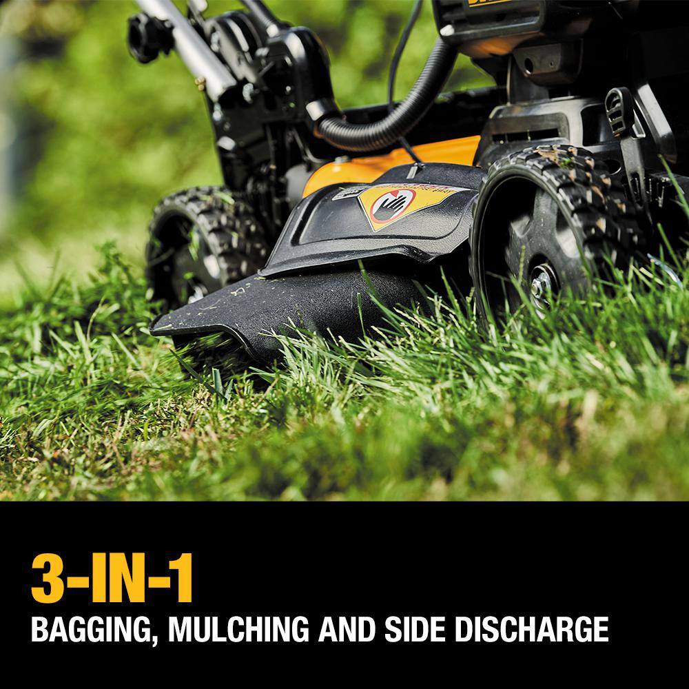 DW 20V MAX 21.5 in. Battery Powered Walk Behind Self Propelled Lawn Mower with (2) 10Ah Batteries  Charger DCMWSP244U2