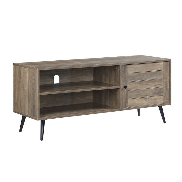 Global Pronex Baina II TV Stand in Rustic Oak Black Finish