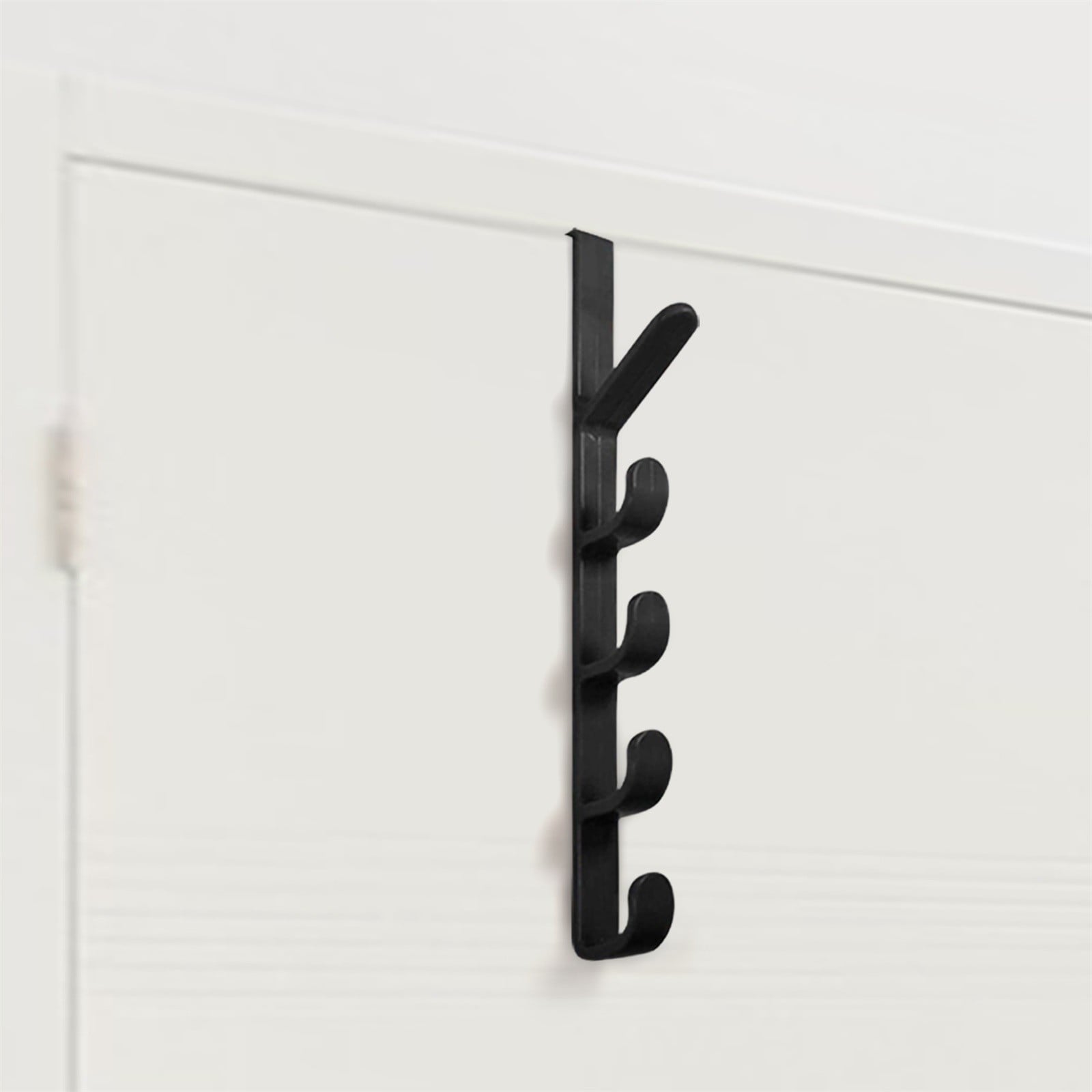 VOSS Over The Door Hook Hanger | 5-Hook Heavy-Duty Organizer Rack For Coats， Hats