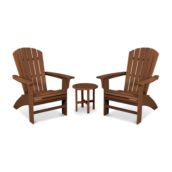 Trex Outdoor Furniture Yacht Club 3Piece Curveback Adirondack Set