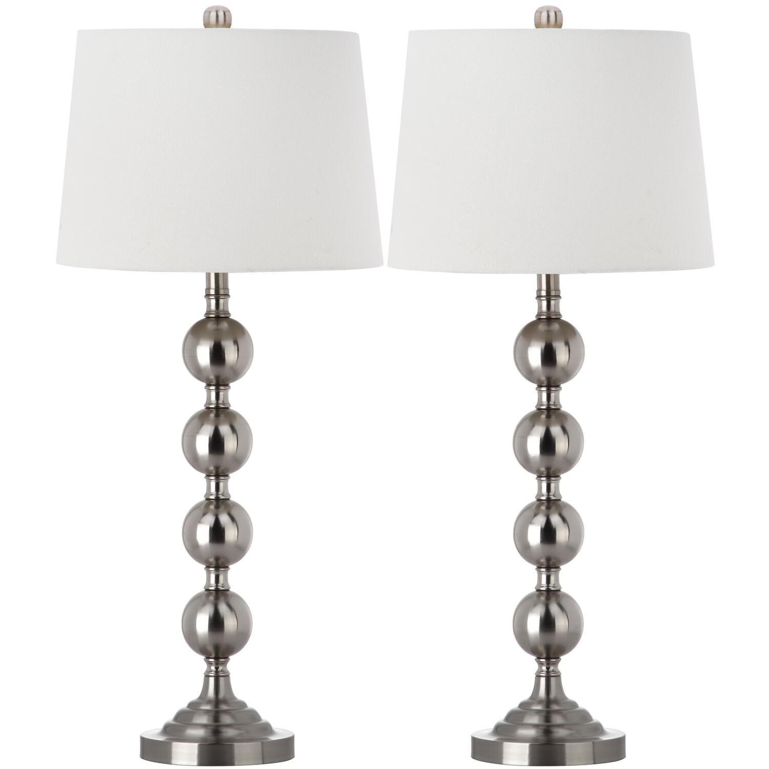 Safavieh 32.5 in. H Stacked Gazing Ball Table Lamp， Set of 2