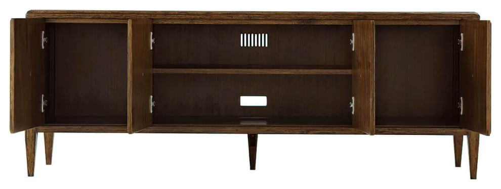 Oak Parquetry Media Cabinet Dark   Transitional   Media Cabinets   by English Georgian America  Houzz