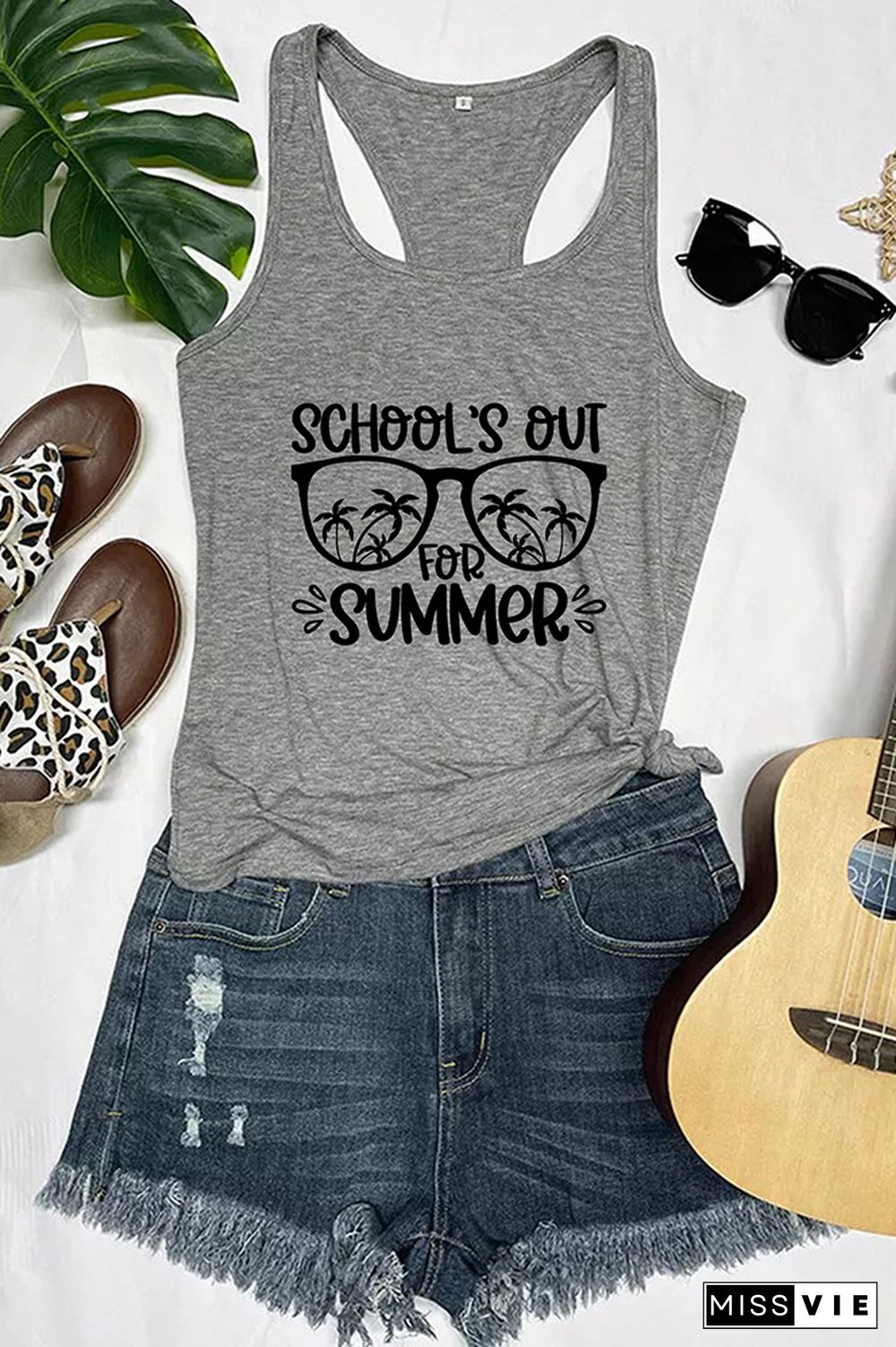 Schools Out For Summer, Teacher Life, Summer Vacation Tank Top Wholesale