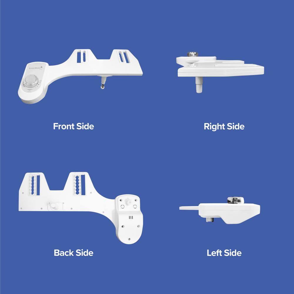 SmartBidet Non-Electric Bidet Attachment with Single Nozzle (Posterior Wash) and Cold Water in White SB-400