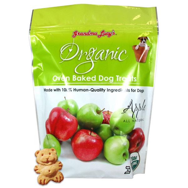 Grandma Lucy's Organic Apple Oven Baked Dog Treats， 14-oz bag