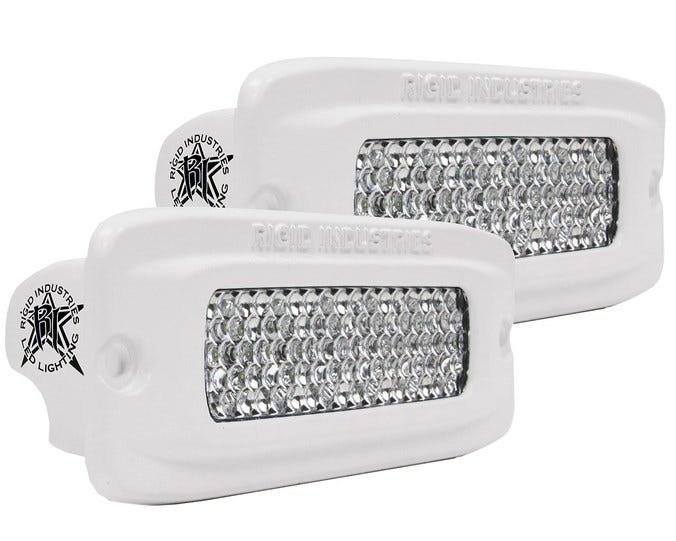 Rigid Industries Marine SR-Q2 Flush Mount H/L Diffused LED Light - Pair - 97551H