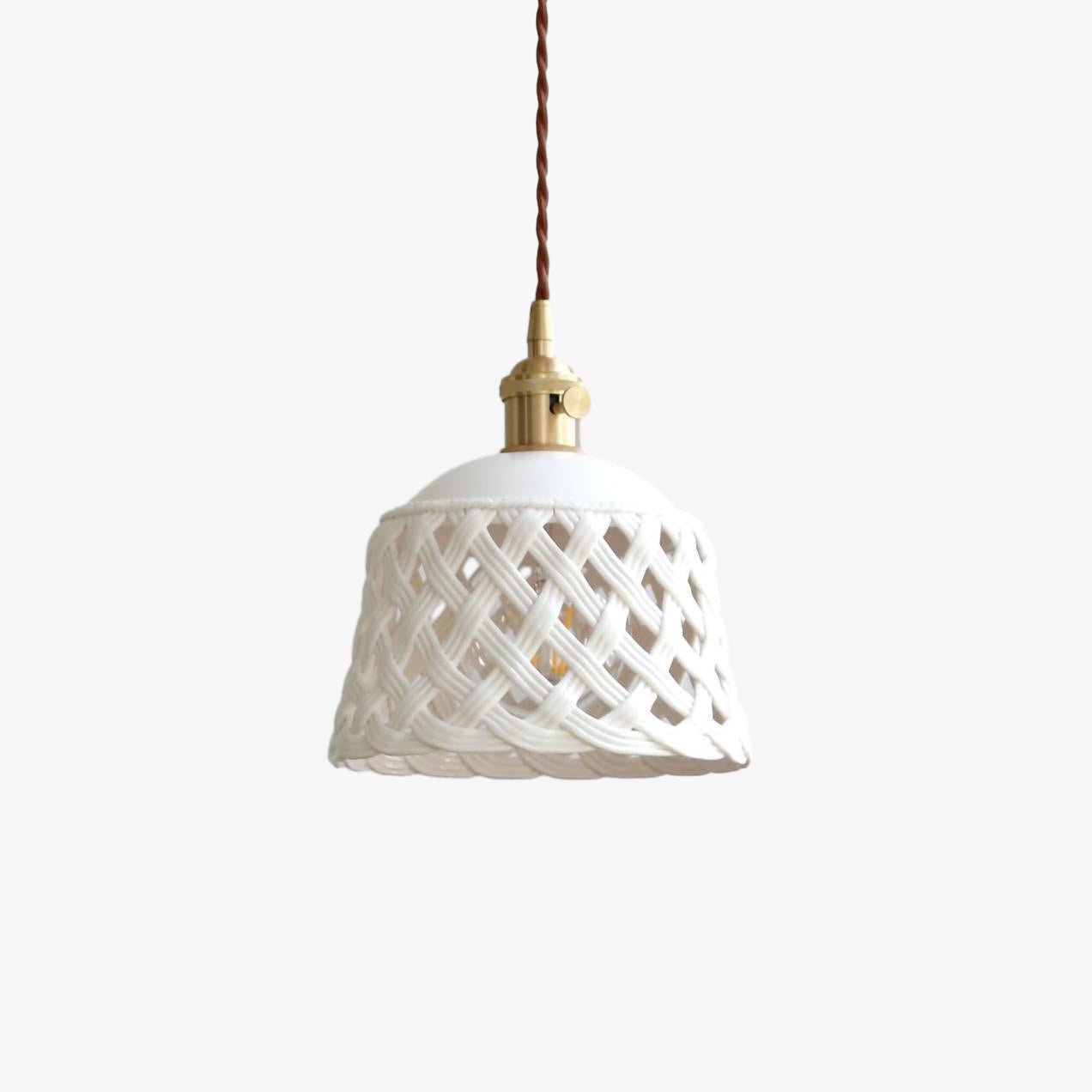 Openwork Ceramic Pendant Lamp