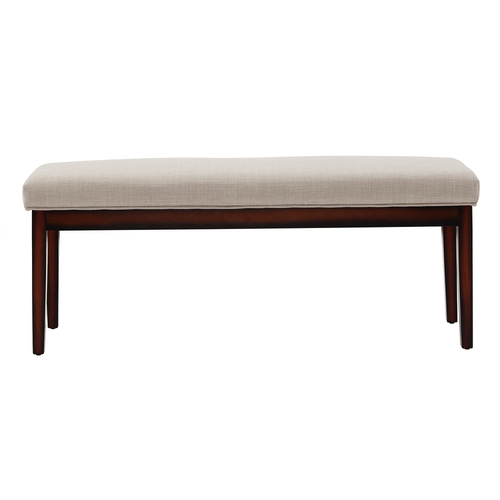 Hawthorne Upholstered Espresso Finish Bench by iNSPIRE Q Bold