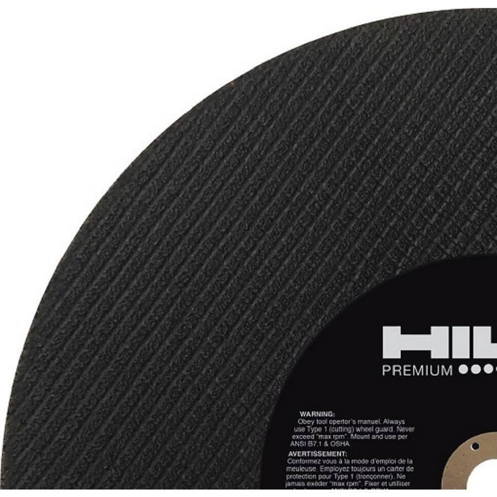 Hilti 12 in. x 532 in. x 0.787 in. 0-Teeth SP Abrasive Ductile Metal Cutting Gas Saw BladeDisc (10-Pack) 436726