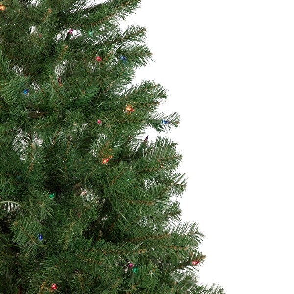 6' PreLit Wilson Pine Slim Artificial Christmas Tree Multi Lights