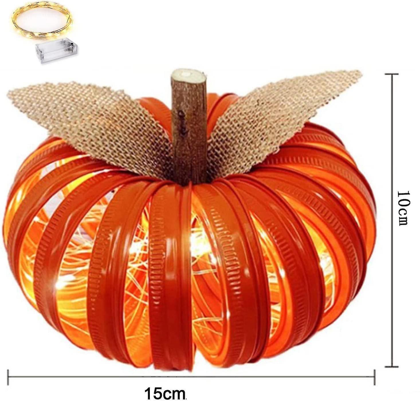 2pcs Halloween Pumpkin Battery Operated Lamp For Thanksgiving