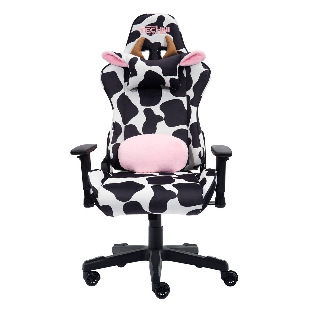 Fun Cow Print Luxx Series Adjustable Gaming Chair