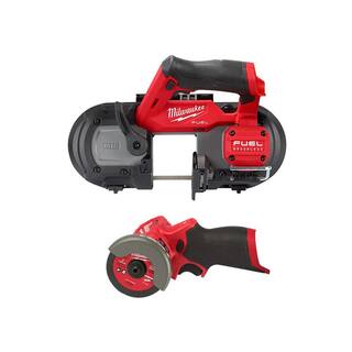 MW M12 FUEL 12V Lithium-Ion Cordless Compact Band Saw with 3 in. Cut Off Saw (2-Tool) 2529-20-2522-20