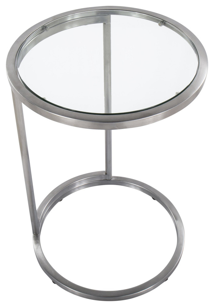 Round Zenn End Table   Contemporary   Side Tables And End Tables   by LumiSource  Houzz