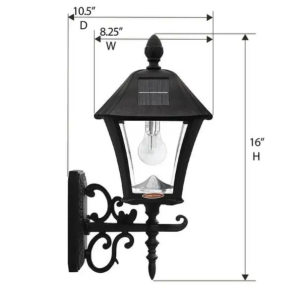 Baytown Bulb Solar Light with GS Solar LED Light Bulb Wall/Pier/3