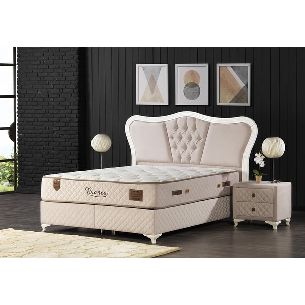 Braum Modern Bedroom Set King Size (200*200) (Foundation-Headboard- Mattress-Nightstand) - - 32668060