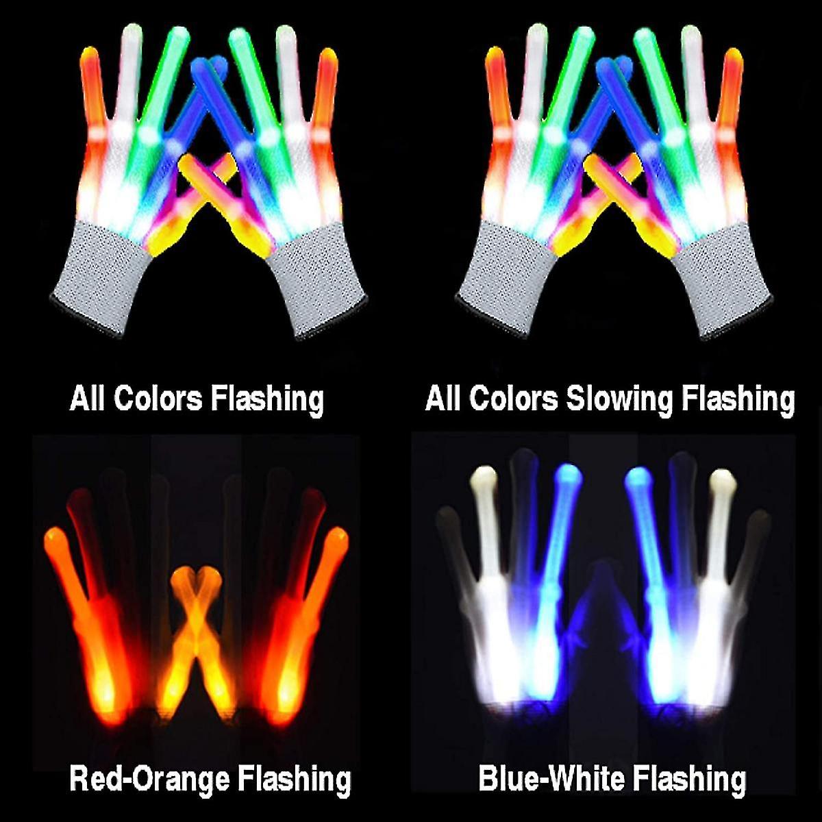 Light Up Gloves Glowing Costume Party Cool Toys For Kids And Adults