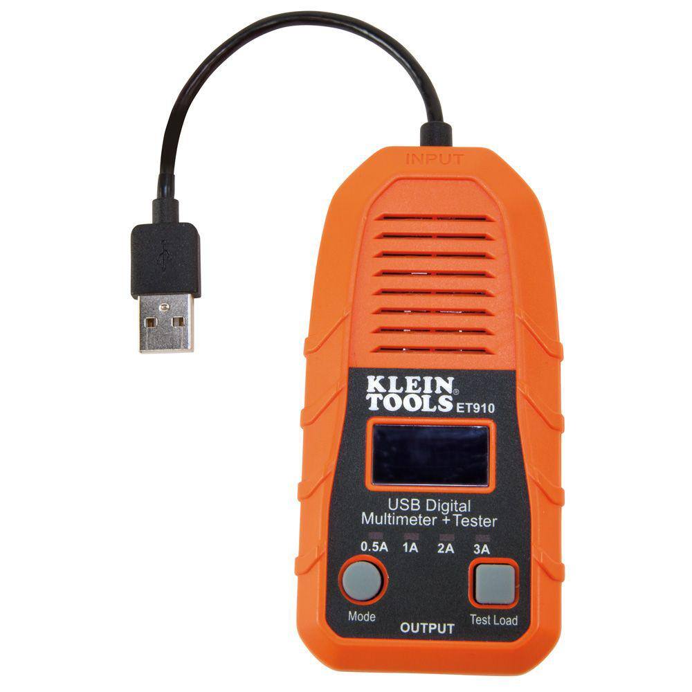 Klein Tools USB Digital Meter and Tester with USB-A Type A ET910