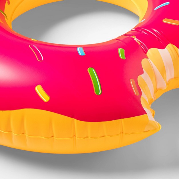 Strawberry Donut Pool Float Bright Pink