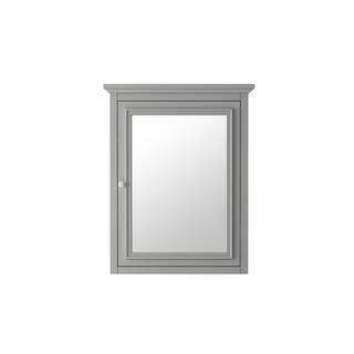 Home Decorators Collection Fremont 24 in. W x 30 in. H Framed Rectangular Bathroom Vanity Mirror in Gray MD-M2129