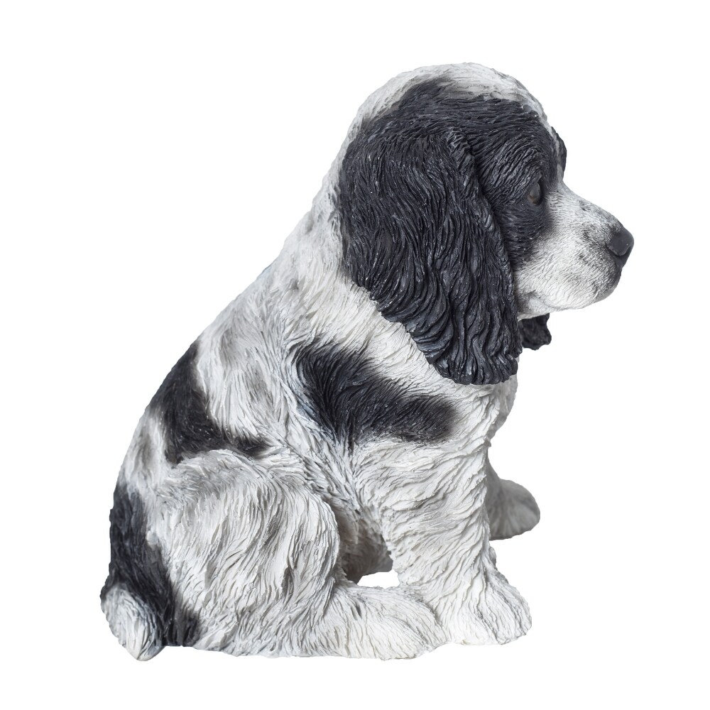 Black   White Cocker Spaniel Statue