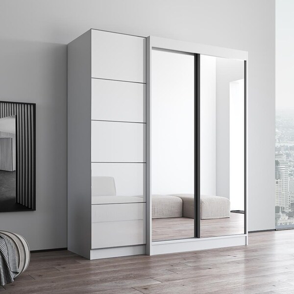 Aria 2D120-EX Wardrobe with 2 Mirrors - - 37844234