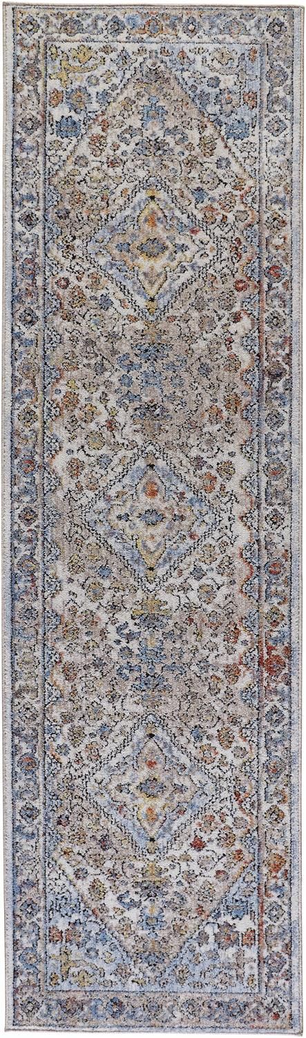 Matana Gray and Blue Rug by BD Fine