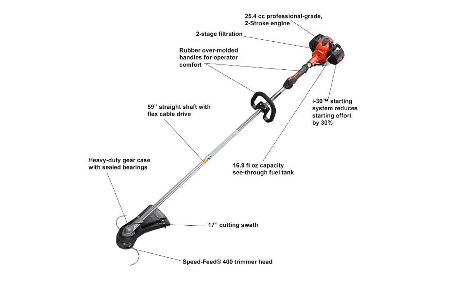 ECHO SRM-266 25.4cc Gas 2-Stroke Cycle Straight Shaft Trimmer