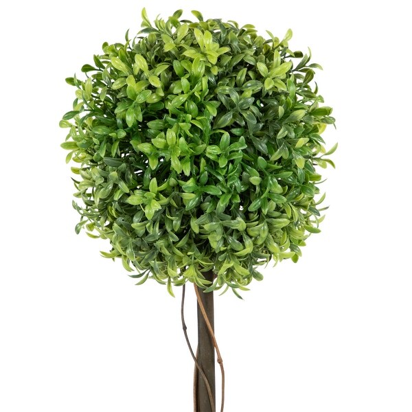 Potted Artificial Round Boxwood Topiary Tree