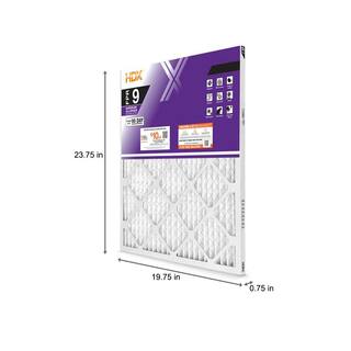 HDX 20 in. x 24 in. x 1 in. Superior Pleated Air Filter FPR 9 HDX1P9-012024