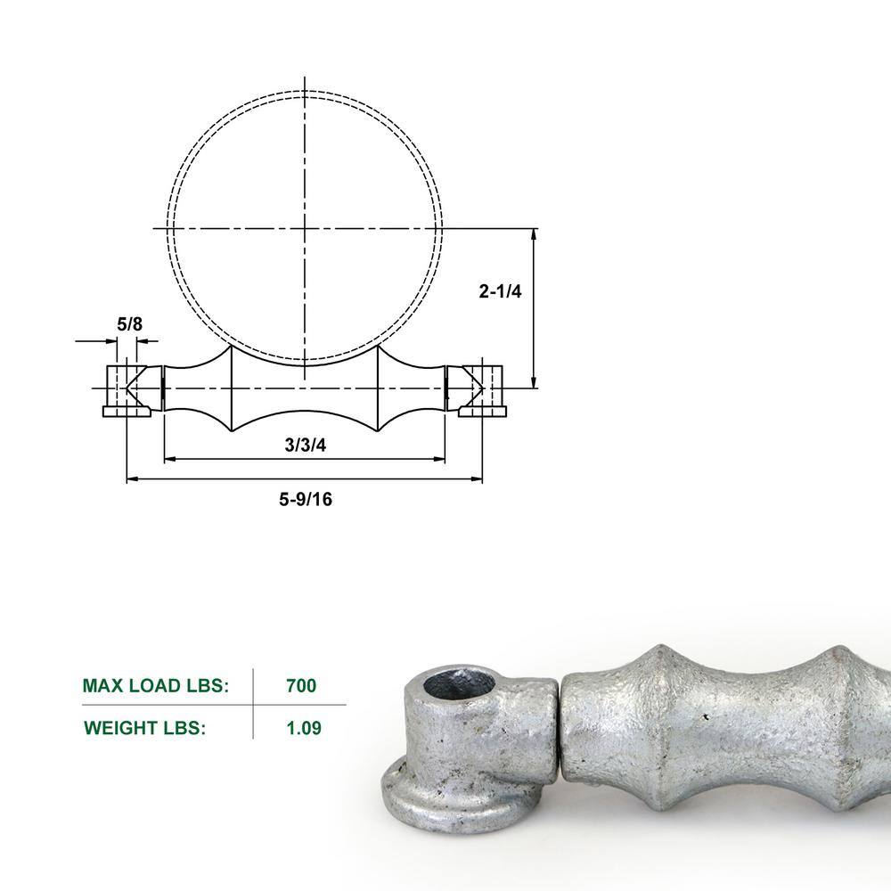 The Plumber's Choice 3 in. Galvanized Steel Hot Dipped Double Rod Pipe Roller with Sockets (5-Pack) IE03-ISTB-5