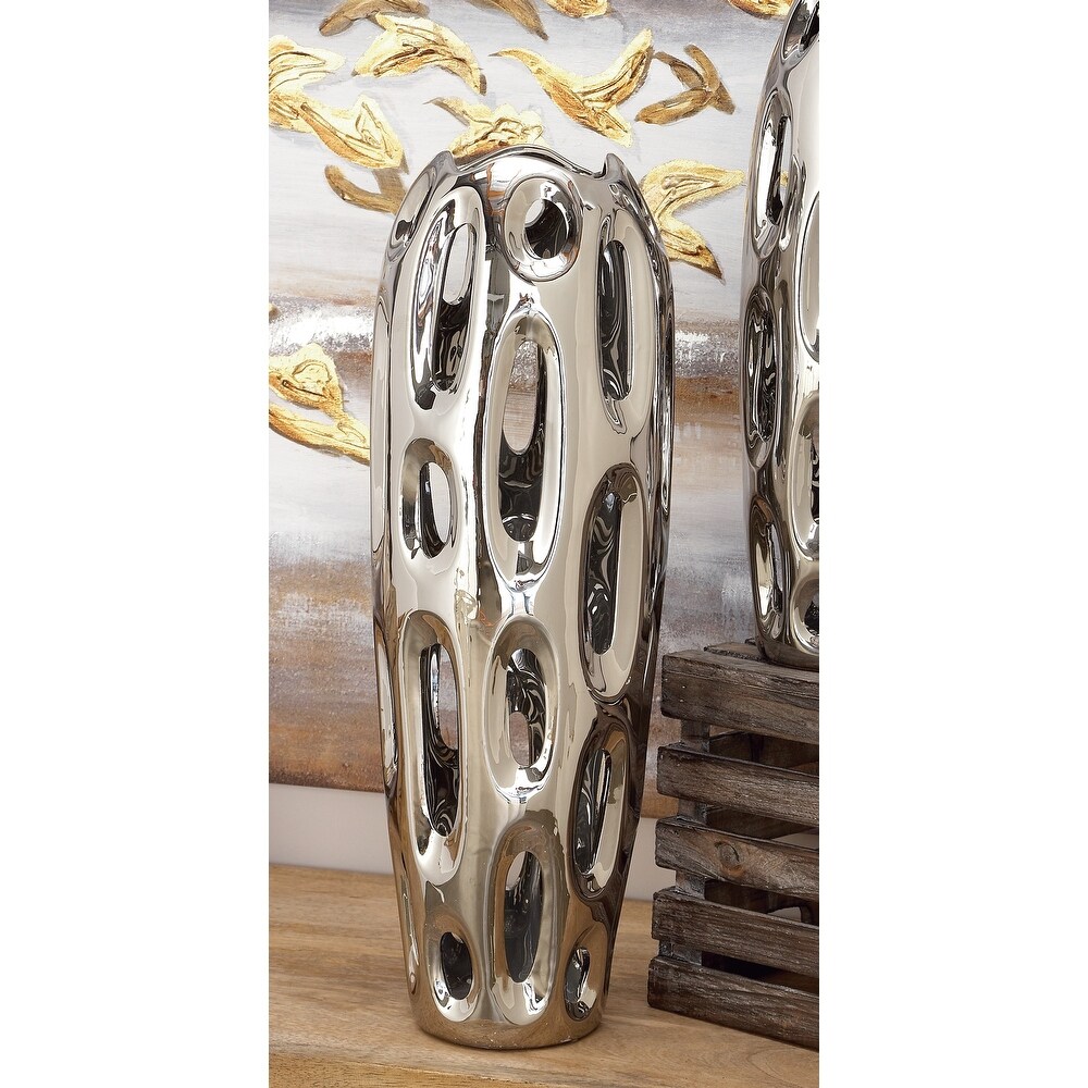 Silver Dolomite Contemporary Vase