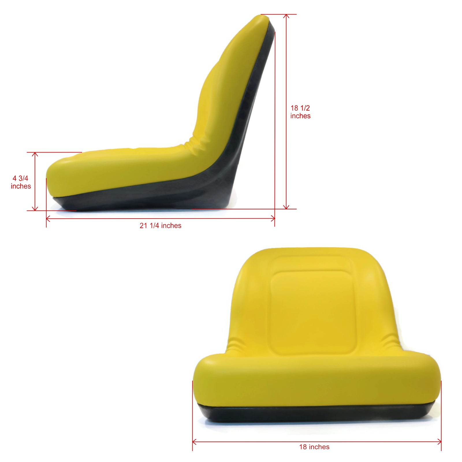 The ROP Shop | Yellow High Back Seat for John Deere 420179 420183 420282 420360 Stens