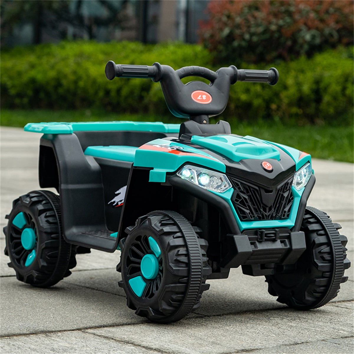 BATE 6V Kids ATV Quad Electric 4 Wheels Ride on Toy with Music, LED Lights, Green