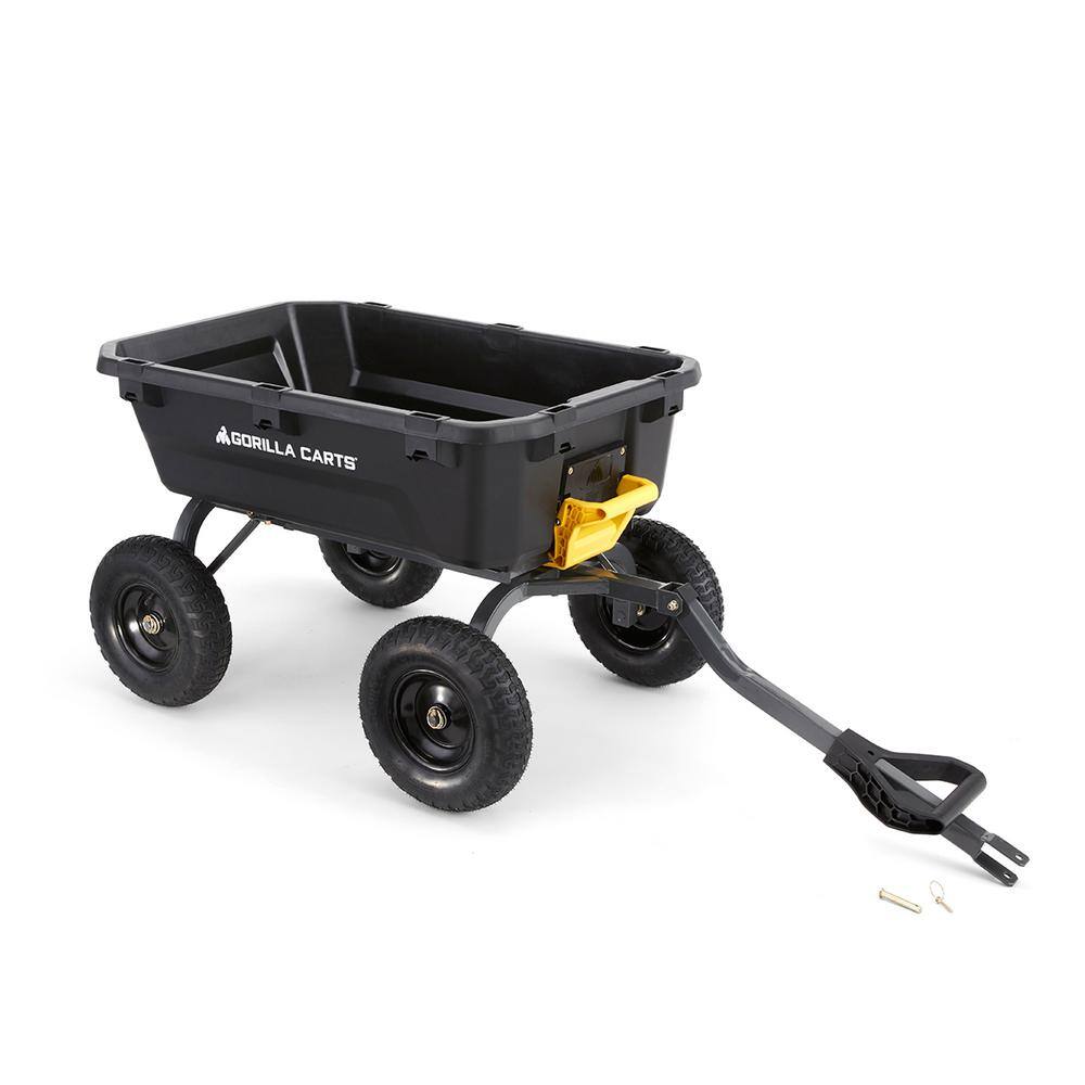 GORILLA CARTS 7 cu. ft. Poly Yard Dump Cart GCG-7