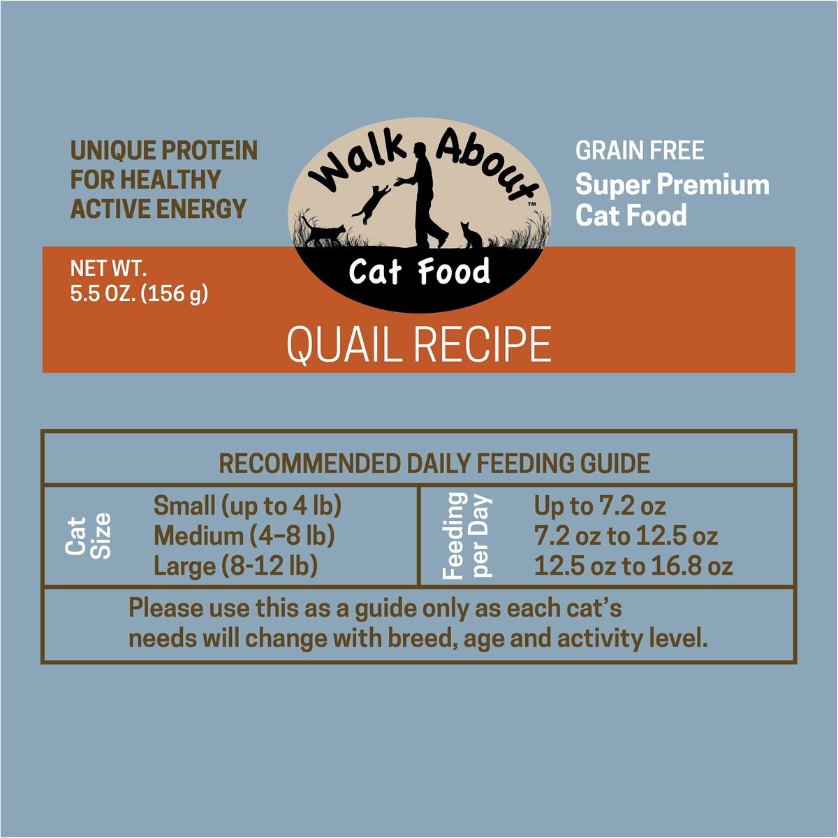 Walk About Grain-Free Quail Canned Cat Food